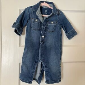 3-6M Baby Gap Denim Coveralls